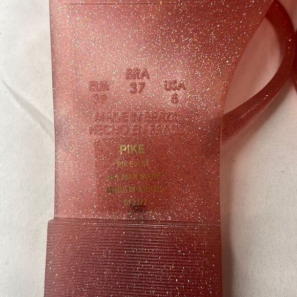 Steve Madden Women’s Pike Pink Glitter Jelly Flat Slide Sandals Size 8 - Picture 4 of 6